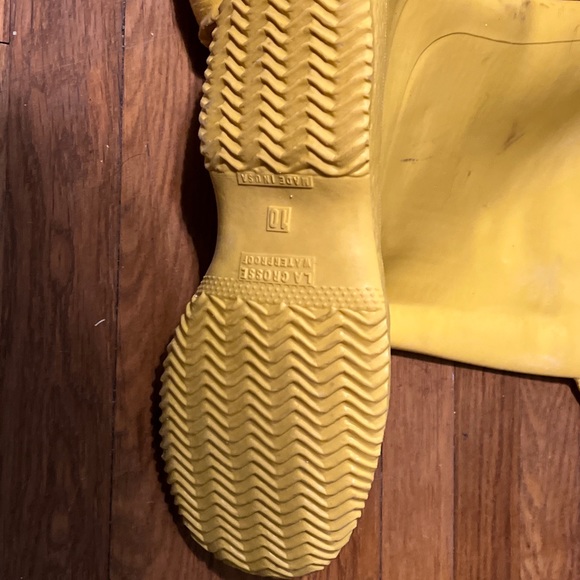 La Crosse Waterproof Yellow Rubber Over Boots Size 10 Made in the USA - Picture 9 of 10